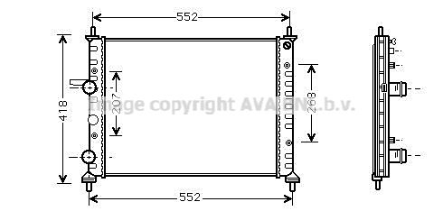 AVA QUALITY COOLING Радиатор, охлаждение двигателя FT2201